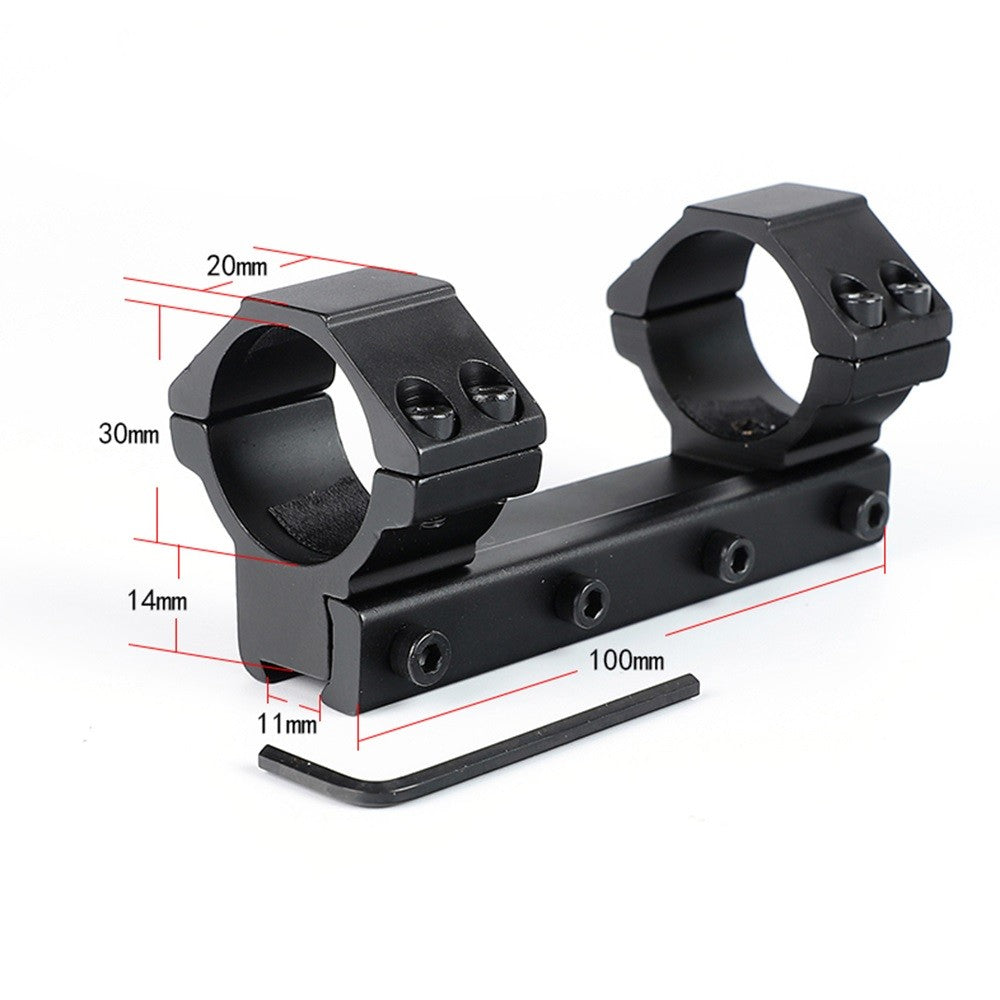 One-piece scope mount with 11 mm rail and 30 mm rings