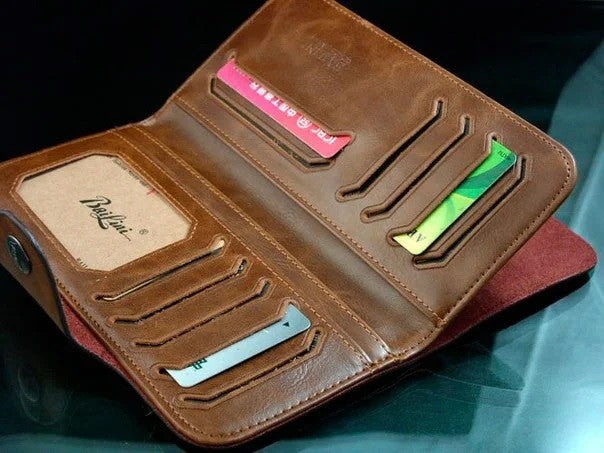 Faux leather document holder