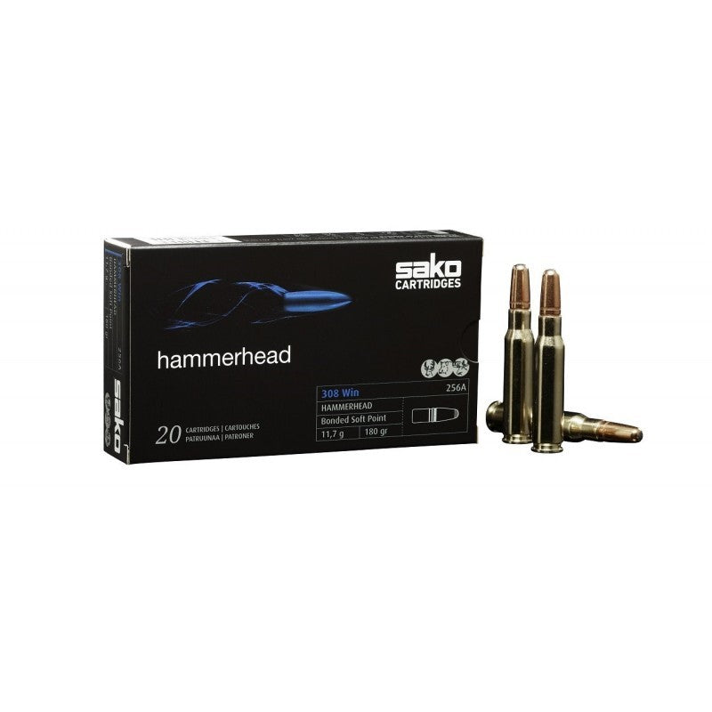 Cartridges SAKO Super Hammerhead bonded soft point 308Win 11.7g 180gr.