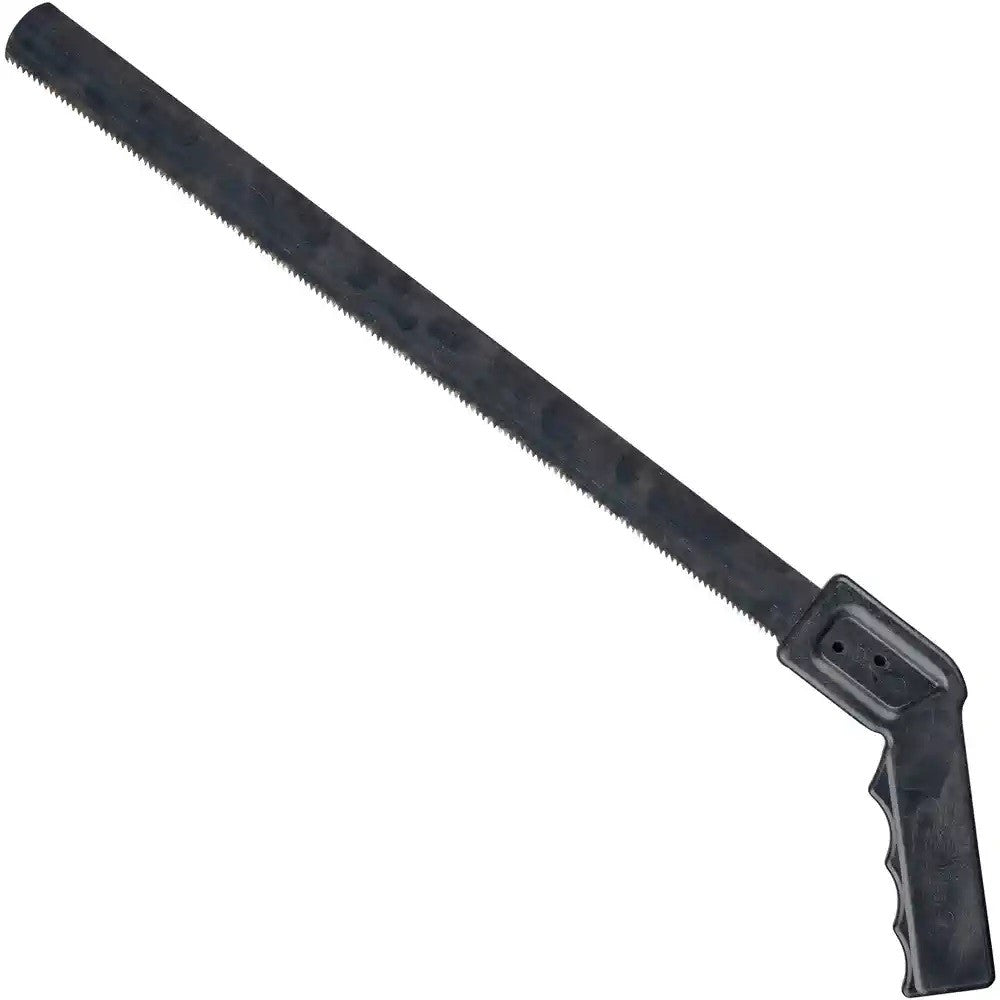 Horn trimming device with a saw