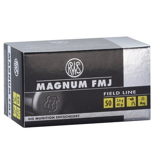 Ammunition RWS .22WMR Magnum FMJ, 2.6g