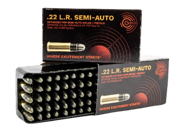 CARTRIDGES GECO .22LR SEMI - AUTO 2.6G 50PCS.