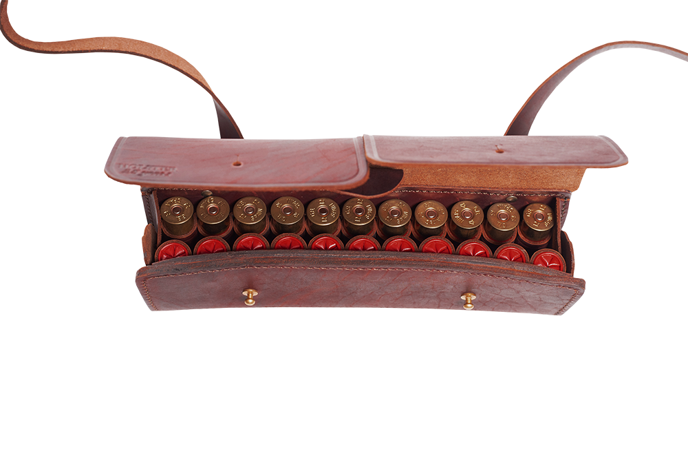 Natural leather HOLSTER for 12 ga. shotgun shells