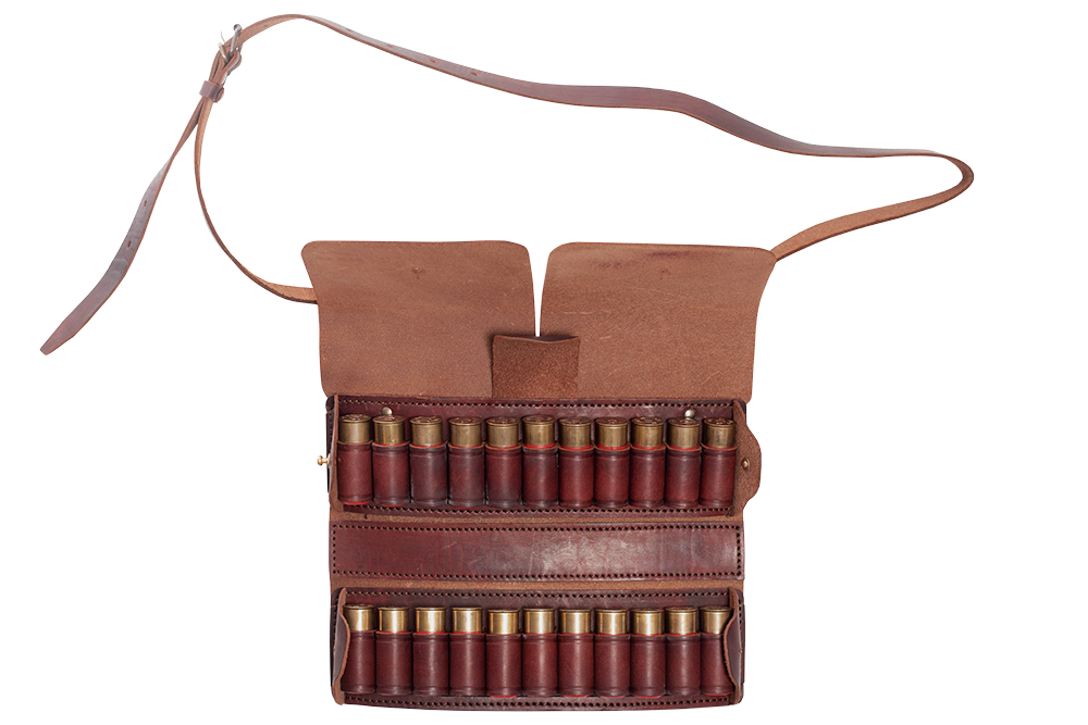 Natural leather HOLSTER for 12 ga. shotgun shells
