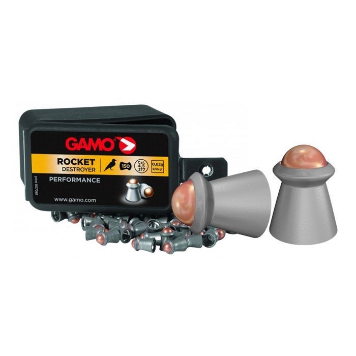 Gamo Rocket Lead Pellets for airguns, copper core, 4.5 cal.