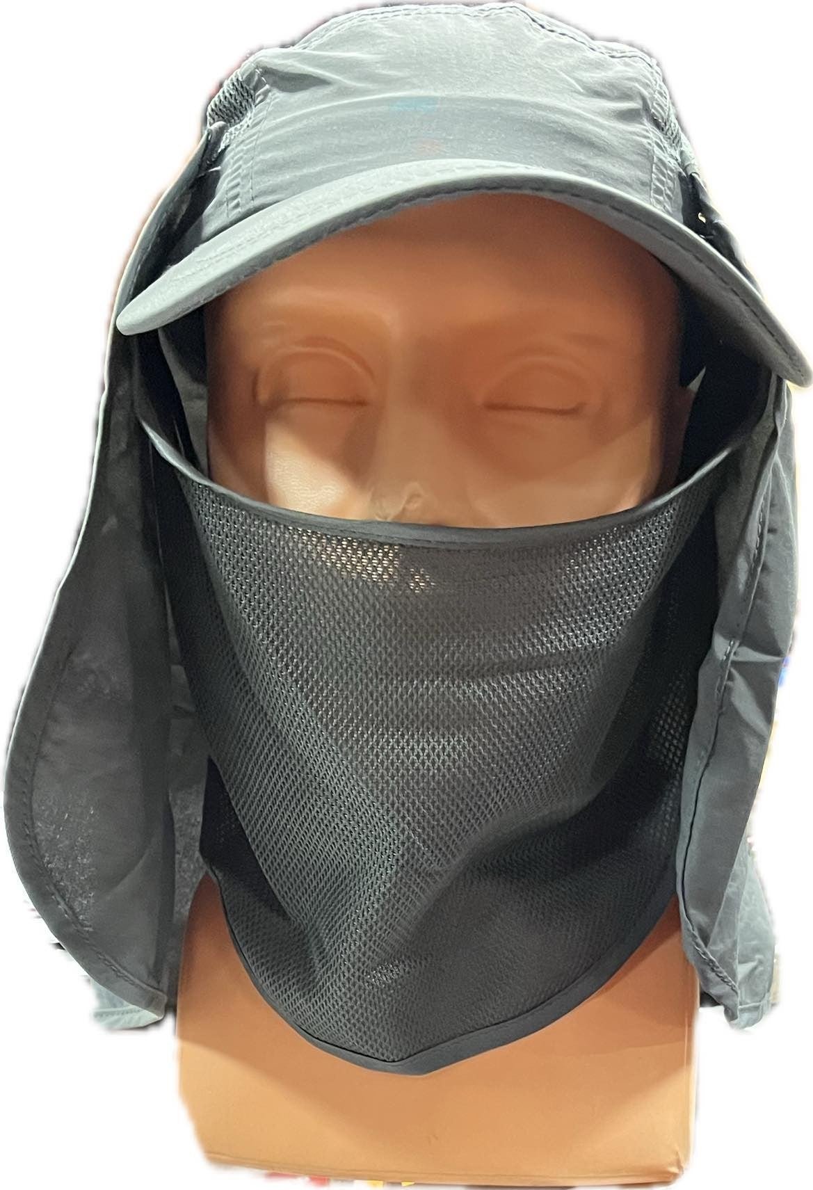 Summer hat with removable face and neck protection