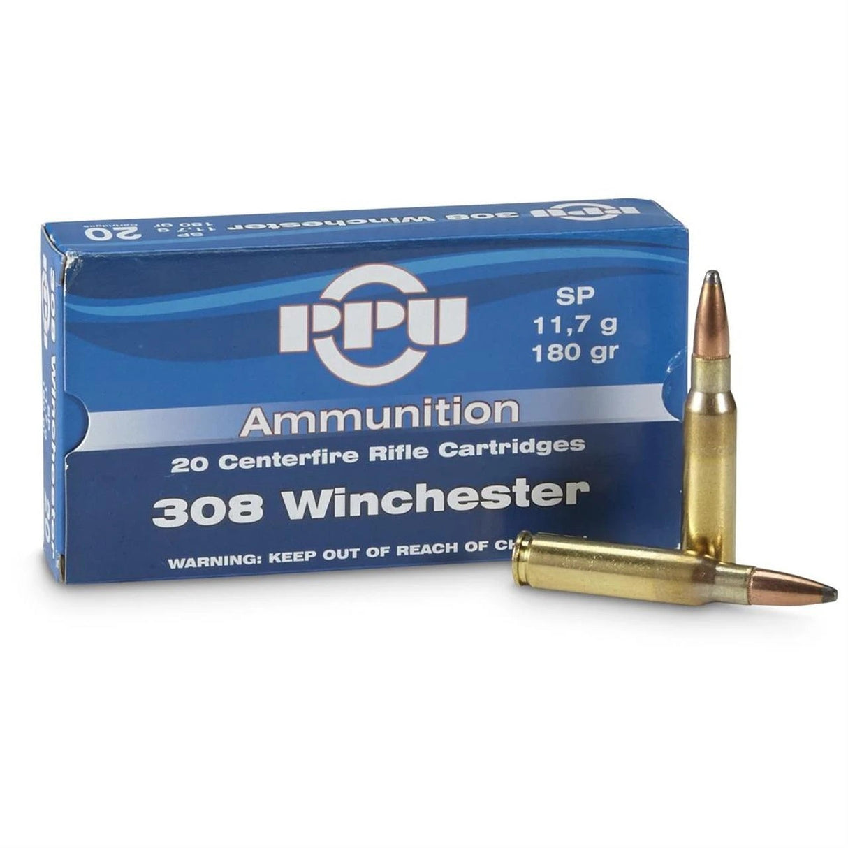 Ammunition PPU cal. 308Win. SP 11.7 g