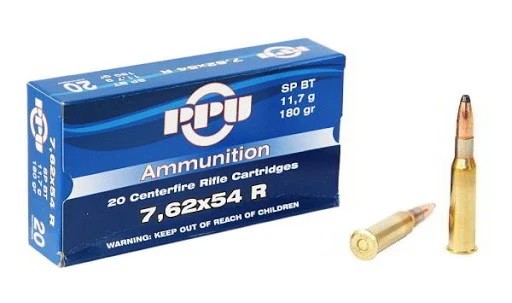 Šoviniai PPU kal. 7,62x54R SP BT 11,7 g