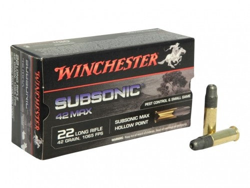 PATRONAS Winchester Subsonic Max 22LR 42 gr 50 gab.