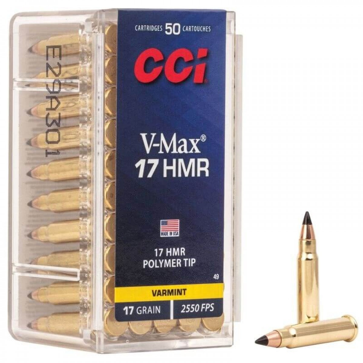 AMMUNITION CCI V-max 17HMR Varmint 17gr 50pcs