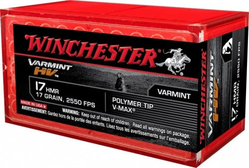 AMMUNITION Winchester 17HMR Varmint HV V-MAX 17gr 50pcs