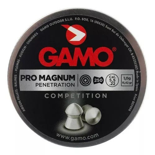 Gamo Pro Magnum .22 cal air rifle pellets. 250 pcs.