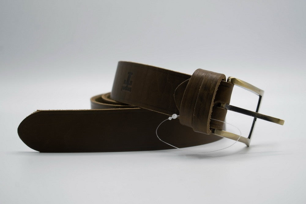 Handmade natural leather trouser belt