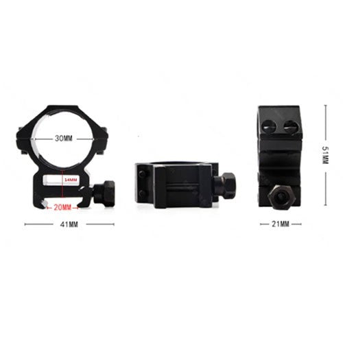 High scope mount 30/21mm (Picatinny)