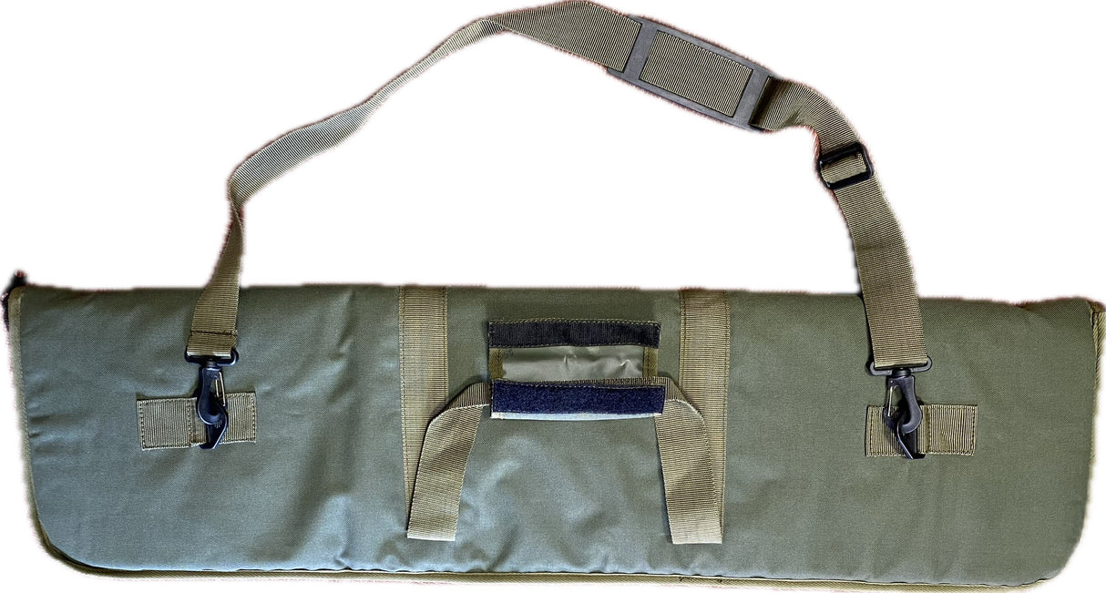 Canvas case for smoothbore gun with fleece barrel sleeve 85 x 22 x 4.5 cm
