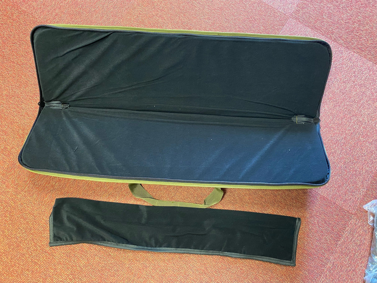 Canvas case for smoothbore gun with fleece barrel sleeve 85 x 22 x 4.5 cm