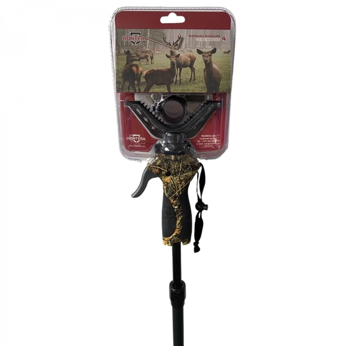 Huntera GEN4 one-legged shooting stick with quick-release mechanism.