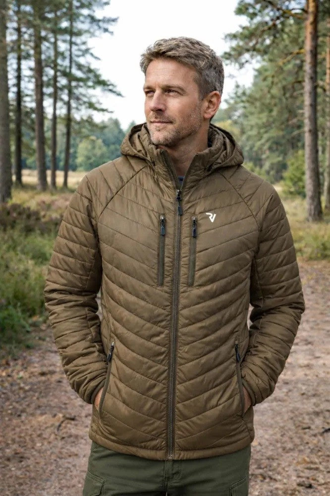 Impregnuota nuo erkių ROVINCE vyriška striukė Jacket Padded Green
