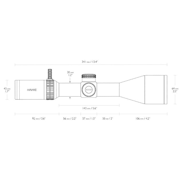 Hawke Vantage HD 30 3-12×56 L4A Dot Reticle optinis taikiklis
