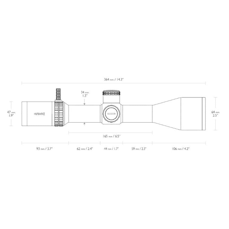 Hawke Vantage HD 34 FFP 5-25×56 SF FFP optinis taikiklis