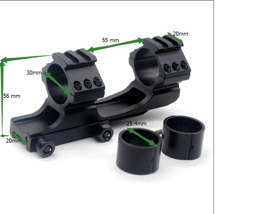 One-piece scope mount with 21 mm rail and 30 – 25.4 mm rings