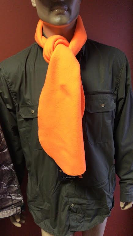 Orange fleece scarf