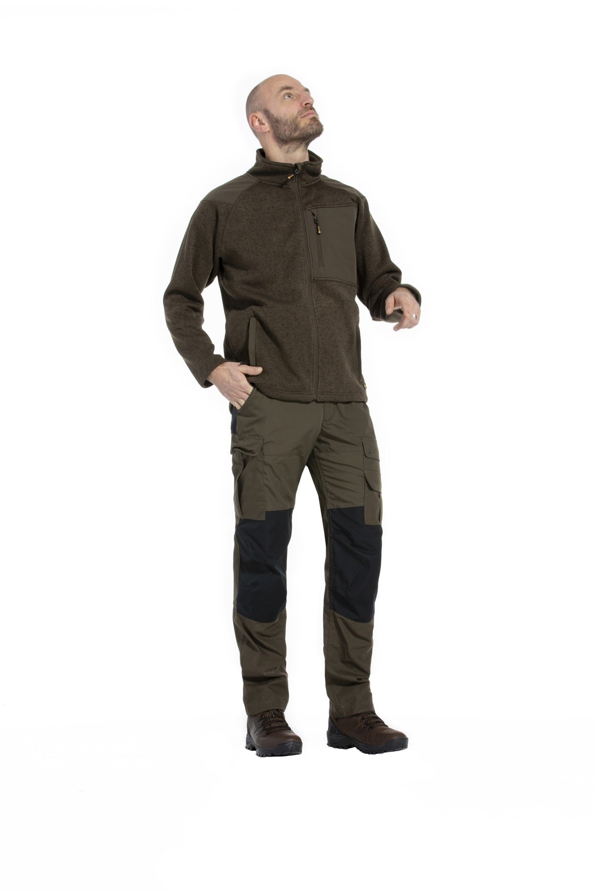 Tick-repellent treated ROVINCE Men's Sweater COARSE (green)