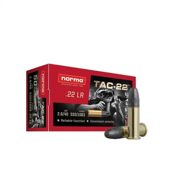 Patronas Norma Tac-22 .22LR 40gr. LRN
