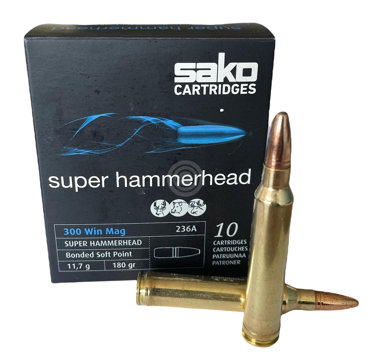 Ammunition SAKO 300 WIN MAG SUPER HAMMERHEAD 11.7g. 180gr.