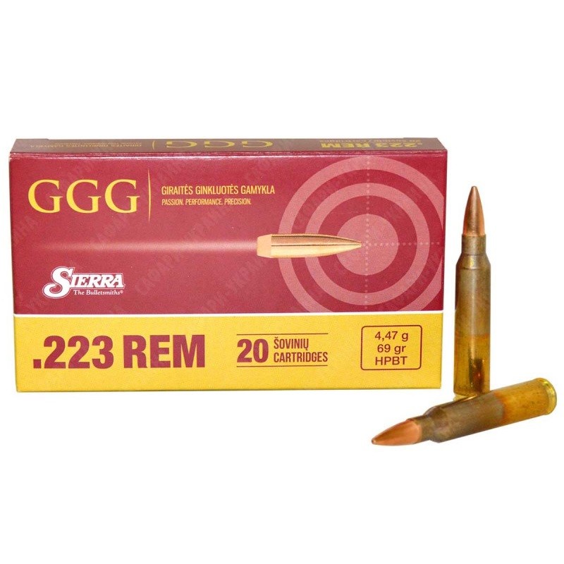 Patronas GGG .223 Rem. HPBT 69gr/4,47g