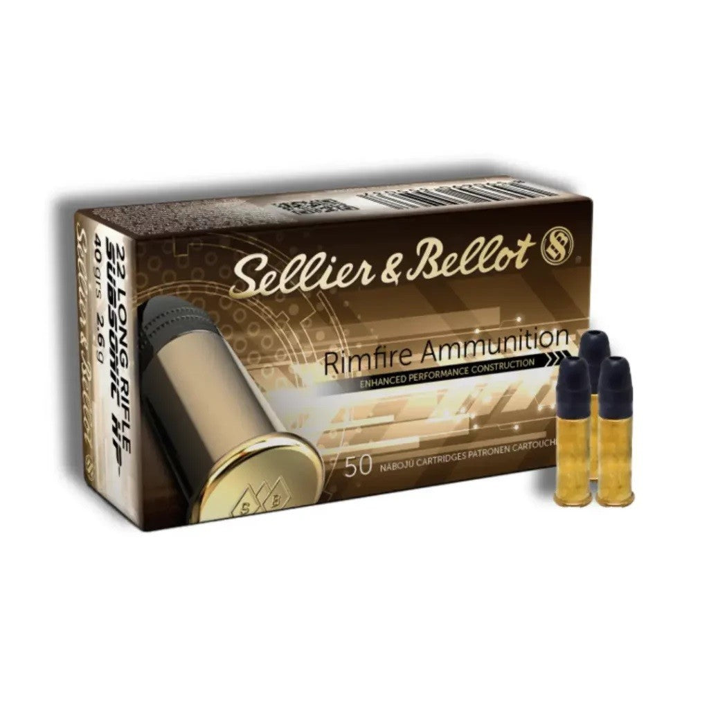 ŠAUTENES MUNĪCIJA SELLIER&BELLOT 22LR SUBSONIC HP 2.6G 50GB.