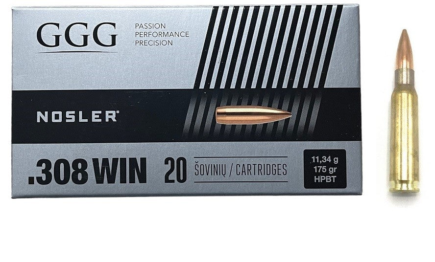 AMMUNITION GGG cal. .308 Win. NOSLER HPBT 11.34g