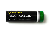 ARMYTEK 21700 Li-Ion 5000 mAh 3.6V Battery