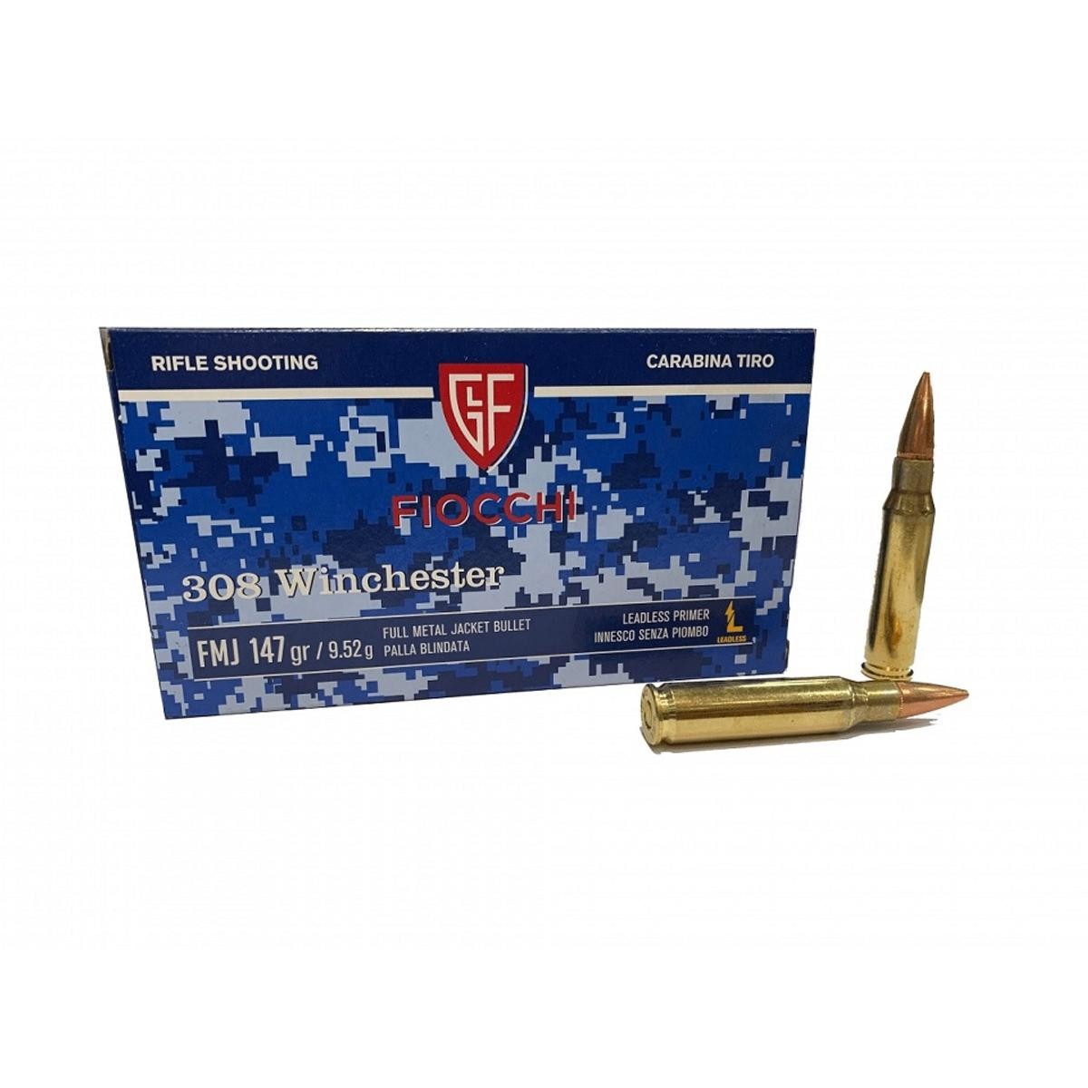Patronas FIOCCHI kal. 308 Win FMJ 9,52g 147 gr
