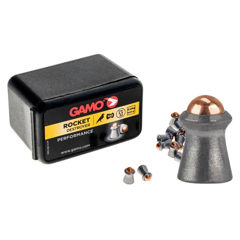 Gamo Rocket Lead Pellets for Air Guns, copper core, 5.5 cal.