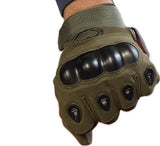 Tactical gloves with knuckle protection green