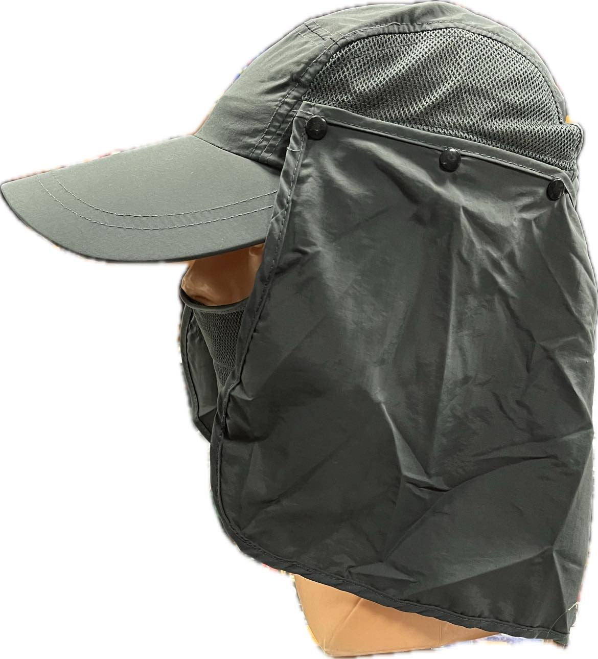 Summer hat with removable face and neck protection