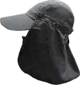 Summer hat with detachable face and neck protection