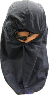 Summer hat with detachable face and neck protection