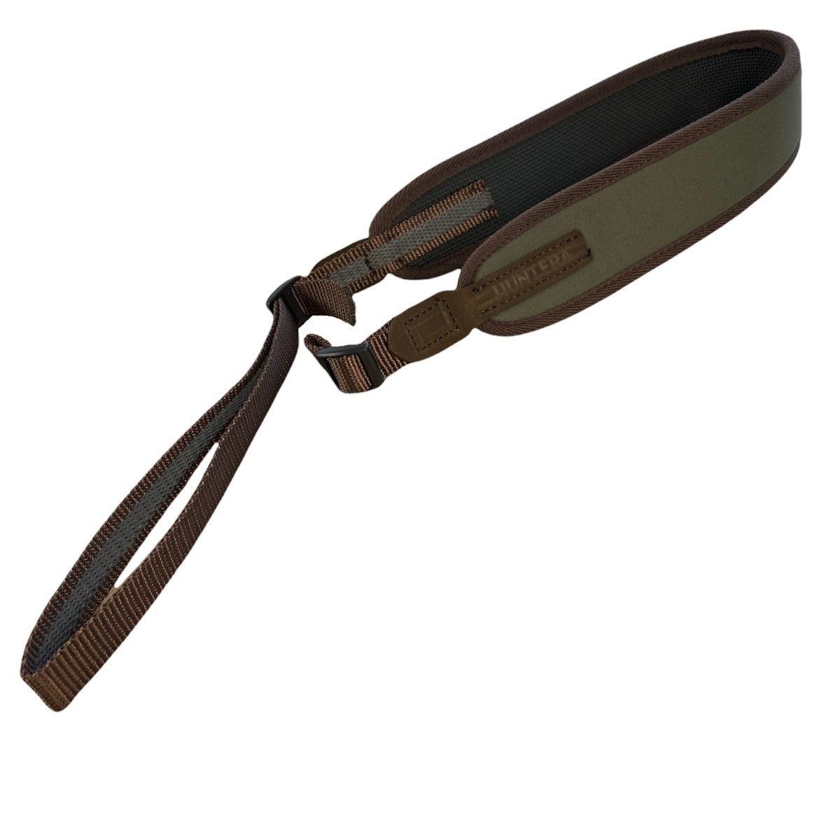 Shotgun sling HUNTERA green with suede details 79-110 cm