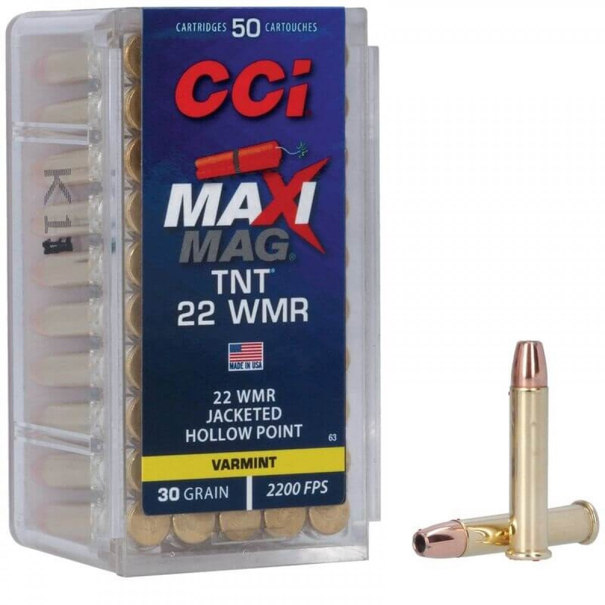 CCI Maxi Mag TNT 22WMR Varmint 30gr 50rds