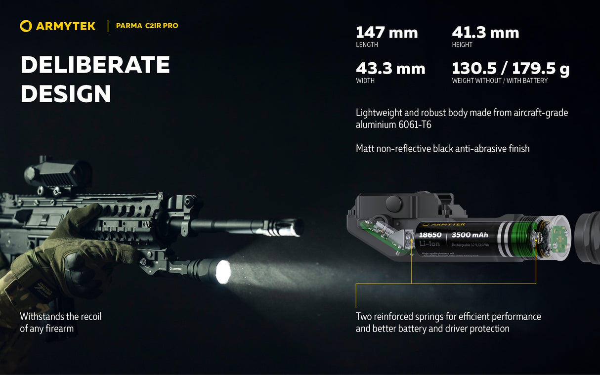 Armytek Parma C2IR PRO Flashlight with INFRARED