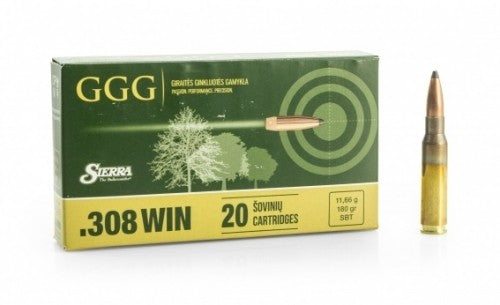 Cartridges GGG .308 Win. SBT 180gr/11.7g