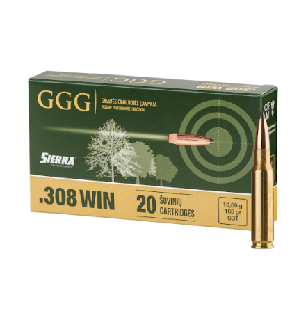 Patronas GGG .308 Win. SBT 165gr/10,7 g