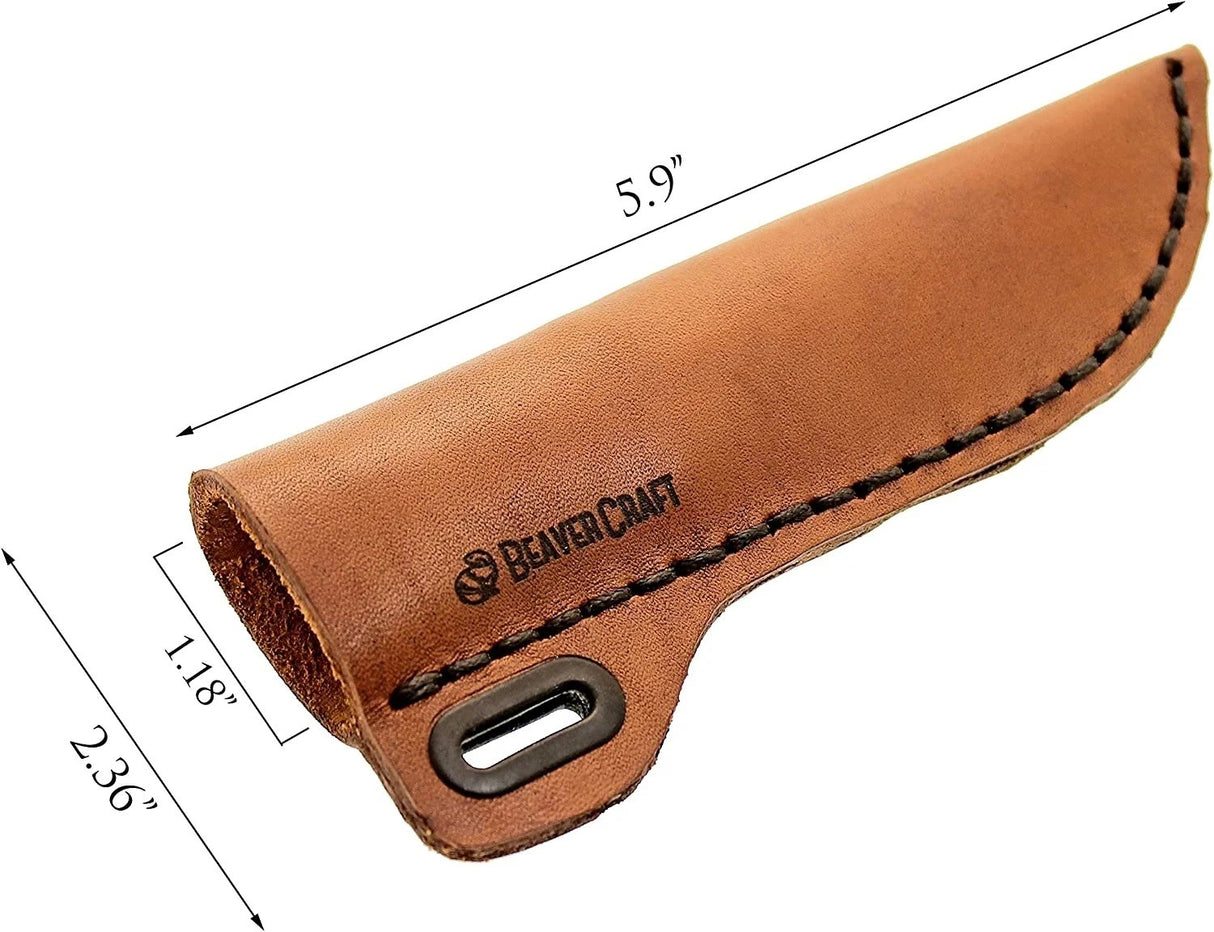 Nažu maksts BeaverCraft SH1 no dabīgās ādas