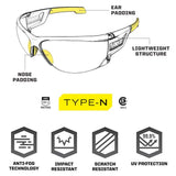 Clear, Mechanix Vision Type-N glasses