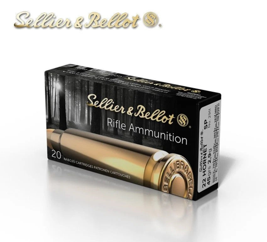 Ammunition Sellier&Bellot .22 Hornet 2.9g SP