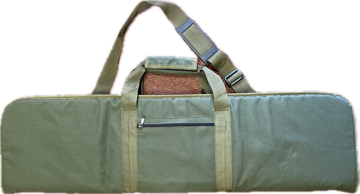 Canvas case for smoothbore gun with fleece barrel sleeve 85 x 22 x 4.5 cm