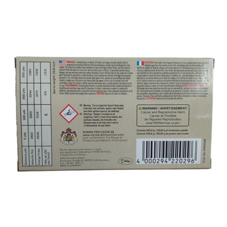 Ammunition NORMA 308 Win. SOFT POINT 9.7 g. 150 gr.