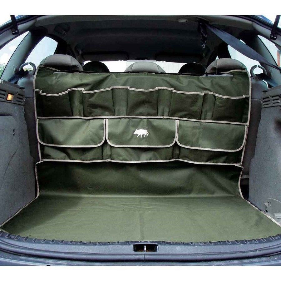 Car trunk storage box with mat